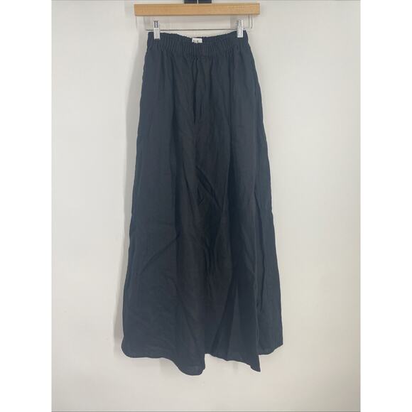 Sir the Label Maxi Linen Skirt Women’s Size 1 Black Lagenlook Boho Beach 788 - Picture 1 of 8